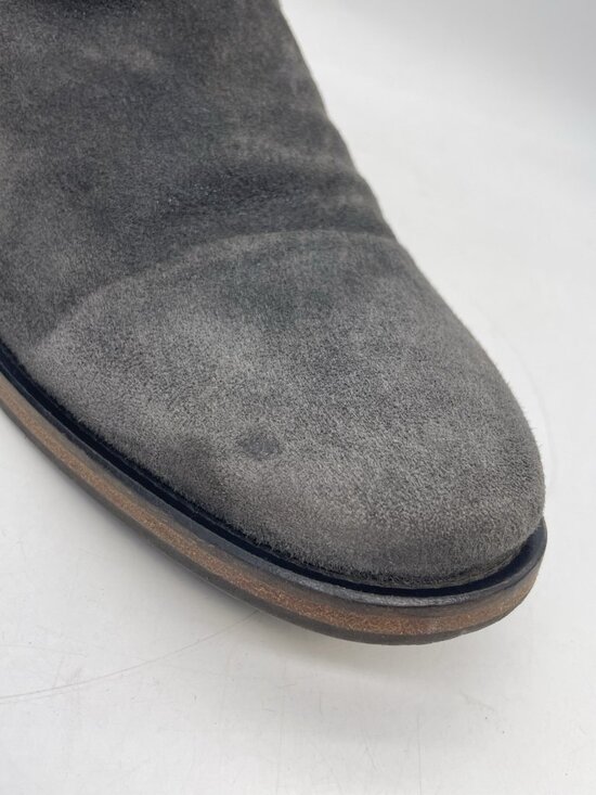 John Varvatos Fleetwood Sharpei Smoke Grey Suede Chelsea Boots Made in Italy 12